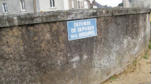 Défense de déposer des ordures